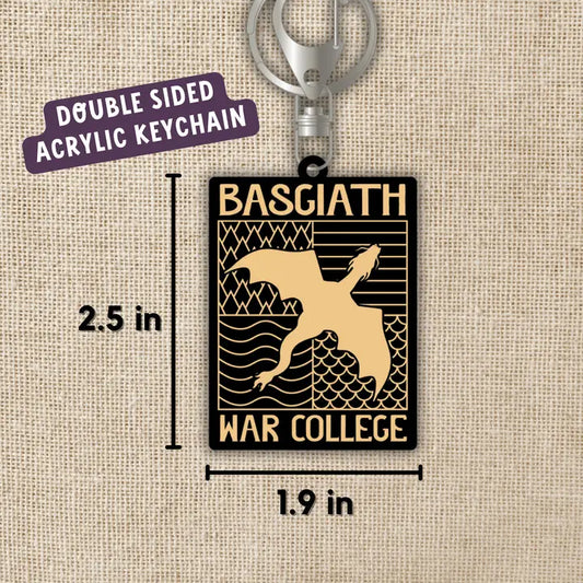 Basgiath War College Emblem Acrylic Keychain – Licensed Fourth Wing Merch