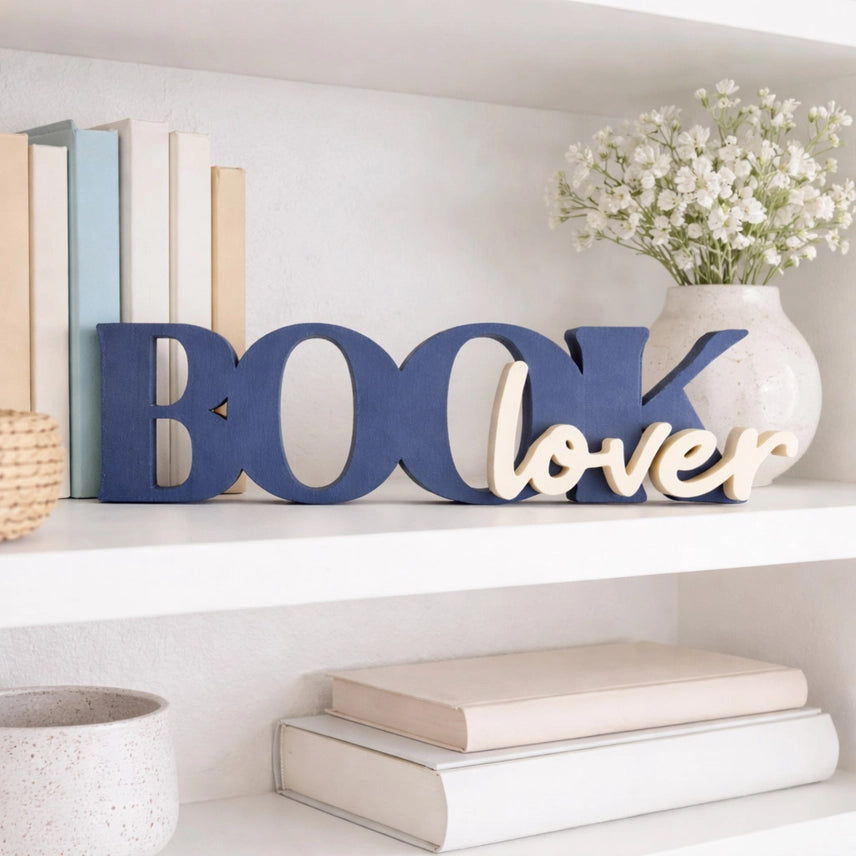 Book Lover Bookshelf Sign