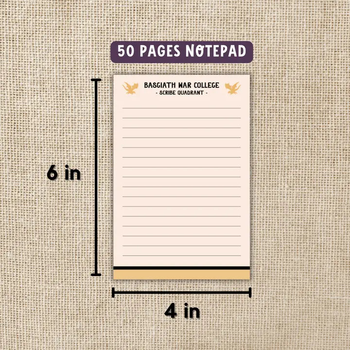 Scribe Quadrant Notepad – Licensed Fourth Wing 4×6 Notepad