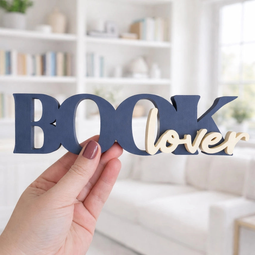Book Lover Bookshelf Sign