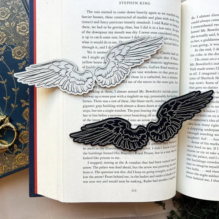 Shadow Wings - Faux Leather Bookmark