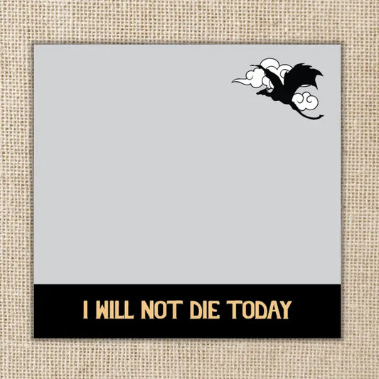 I Will Not Die Today Sticky Notes – Licensed Fourth Wing Stationery