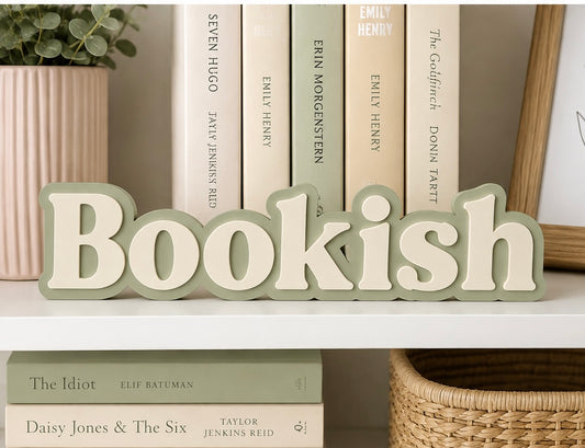 Bookish Bookshelf Sign