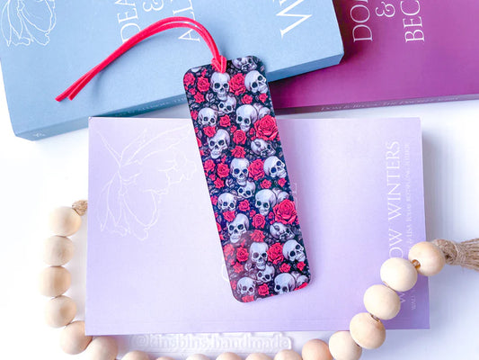 Skulls & Roses Acrylic Bookmark
