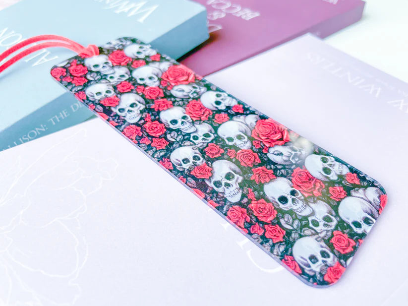 Skulls & Roses Acrylic Bookmark
